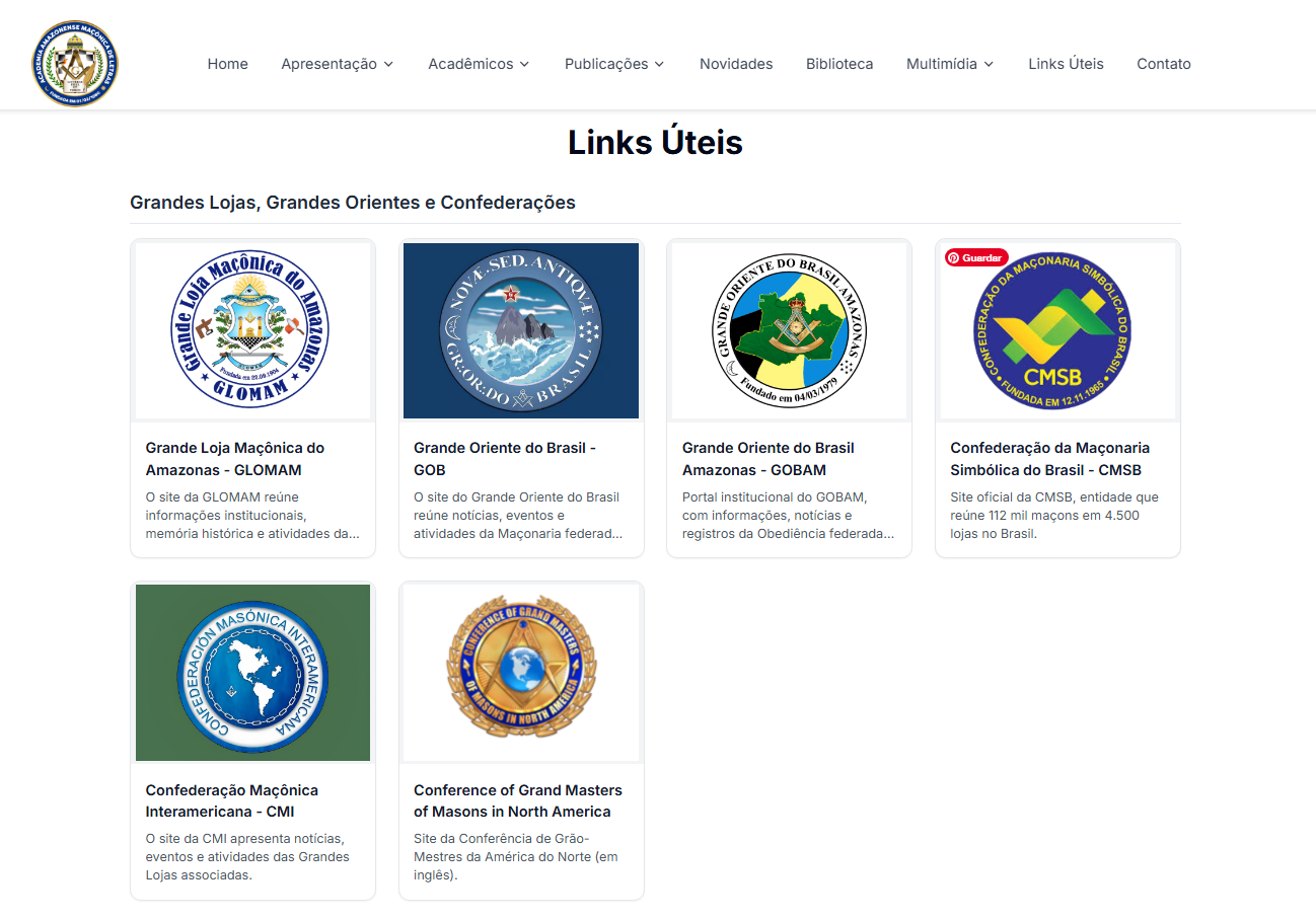 NOVIDADE NO SITE: LINKS ÚTEIS