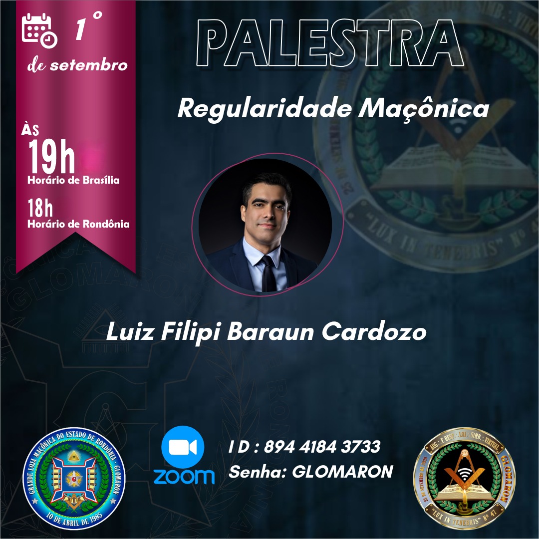 Palestra: "Do Virtual à Arte Real - A Maçonaria na Sociedade Digital"